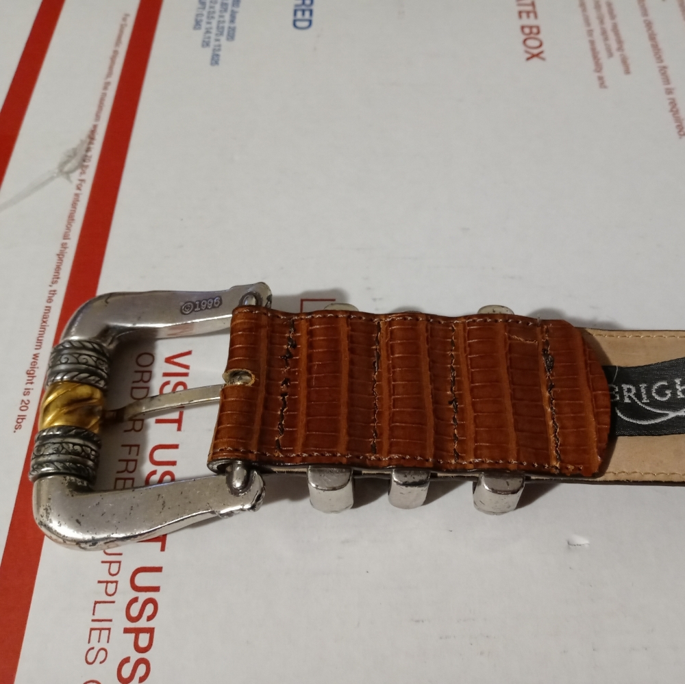 ππ΄Brighton Vintage Leather Beltπ‘π‘ πΊπΈ πΊπ²Size M Women,#47607,Made In U.S.A - Picture 3 of 16